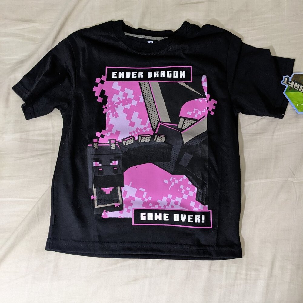 4T Minecraft Tshirt PLAY for factory defect, otherwise NWT
